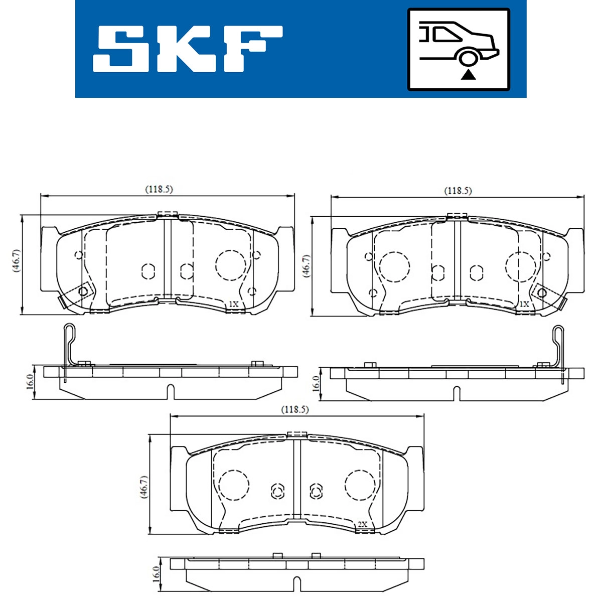 Brake Pad Set, disc brake (VKBP 90538 A)