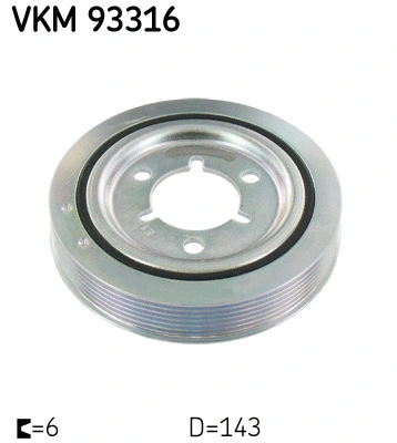 Belt Pulley, crankshaft (VKM 93316)