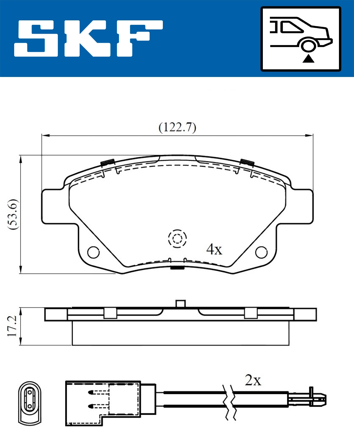 Brake Pad Set, disc brake (VKBP 90077 E)