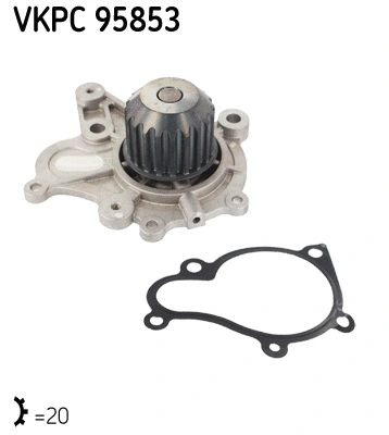 Water Pump, engine cooling (VKPC 95853)