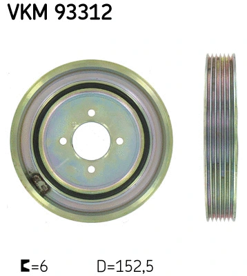 Belt Pulley, crankshaft (VKM 93312)