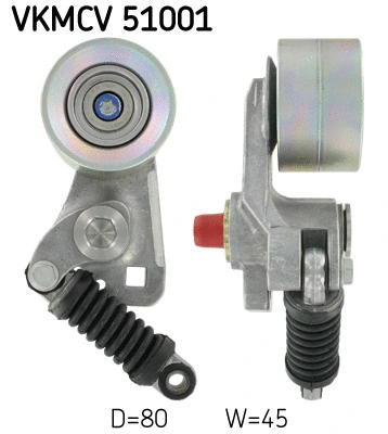 Tensioner Pulley, V-ribbed belt (VKMCV 51001)