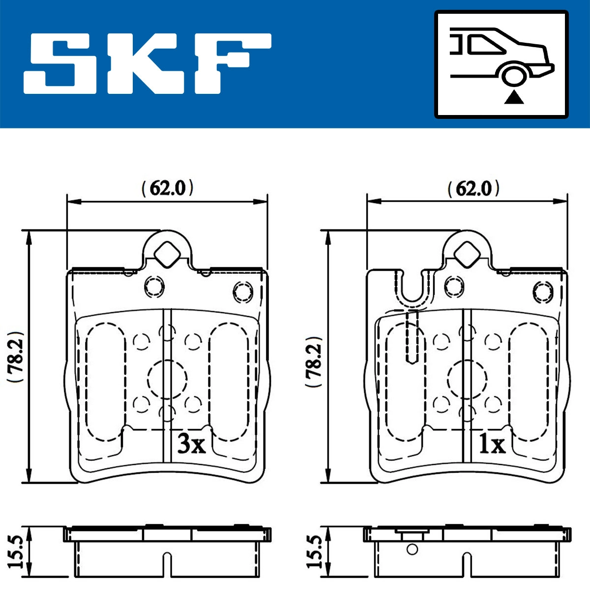 Brake Pad Set, disc brake (VKBP 90199)