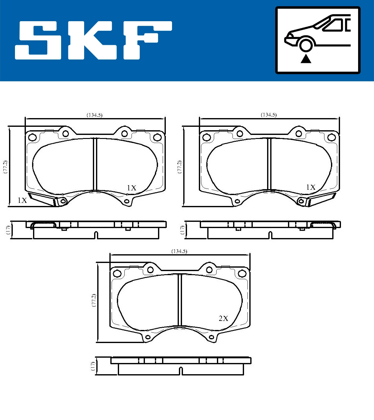 Brake Pad Set, disc brake (VKBP 80135 A)