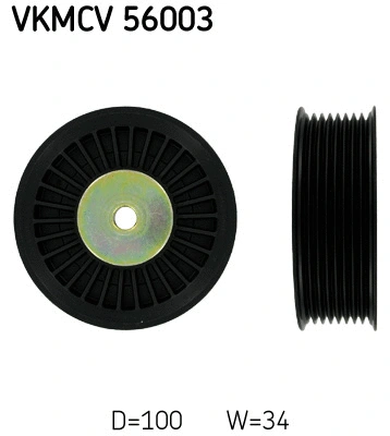 Deflection/Guide Pulley, V-ribbed belt (VKMCV 56003)