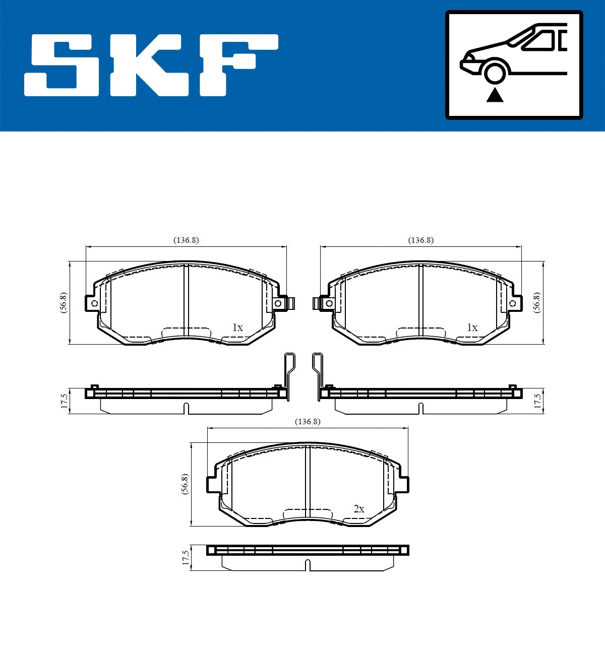 Brake Pad Set, disc brake (VKBP 80545 A)