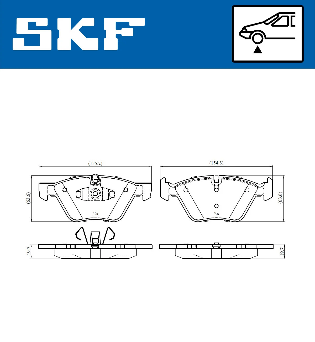 Brake Pad Set, disc brake (VKBP 80466)