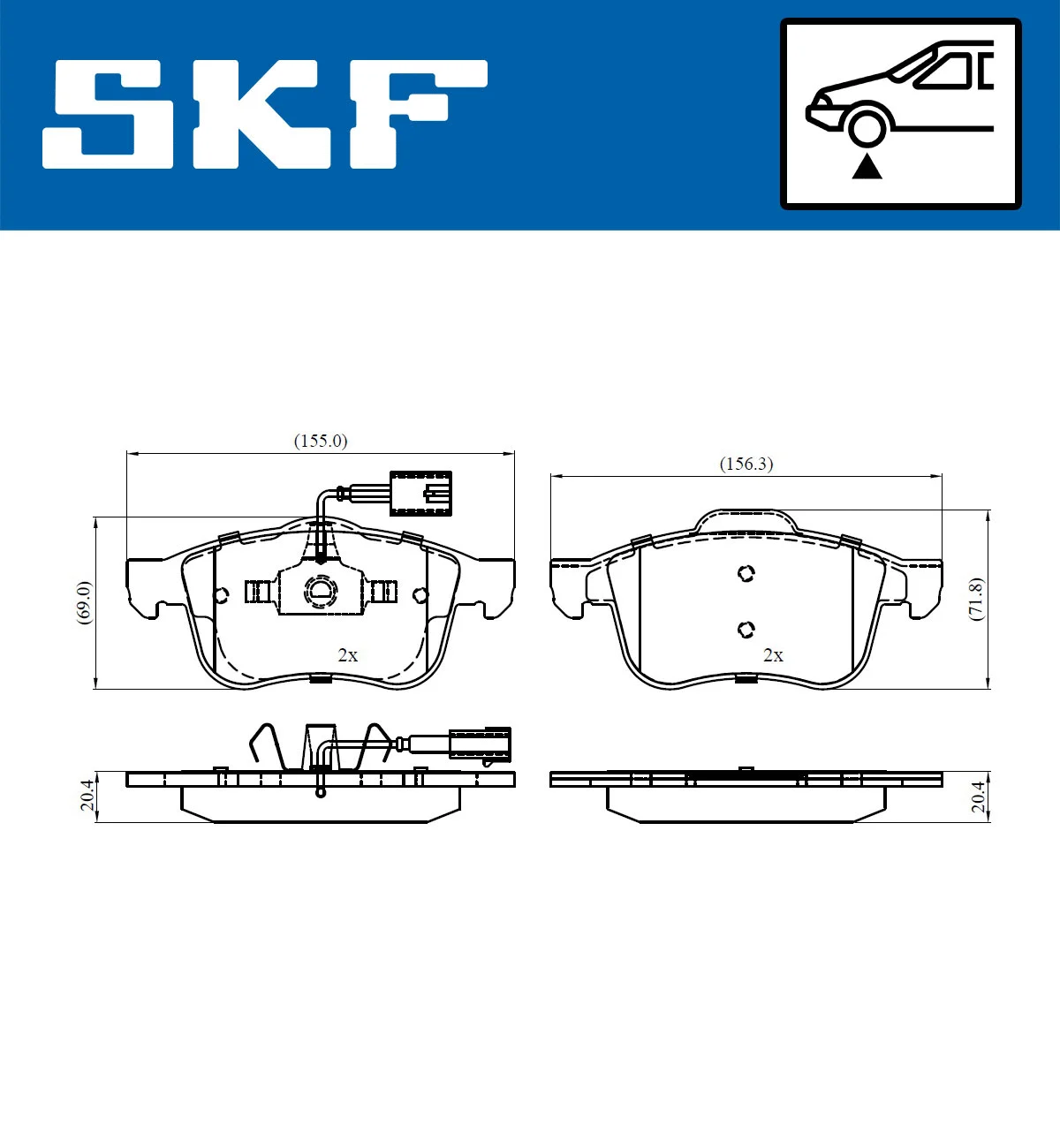 Brake Pad Set, disc brake (VKBP 80487 E)