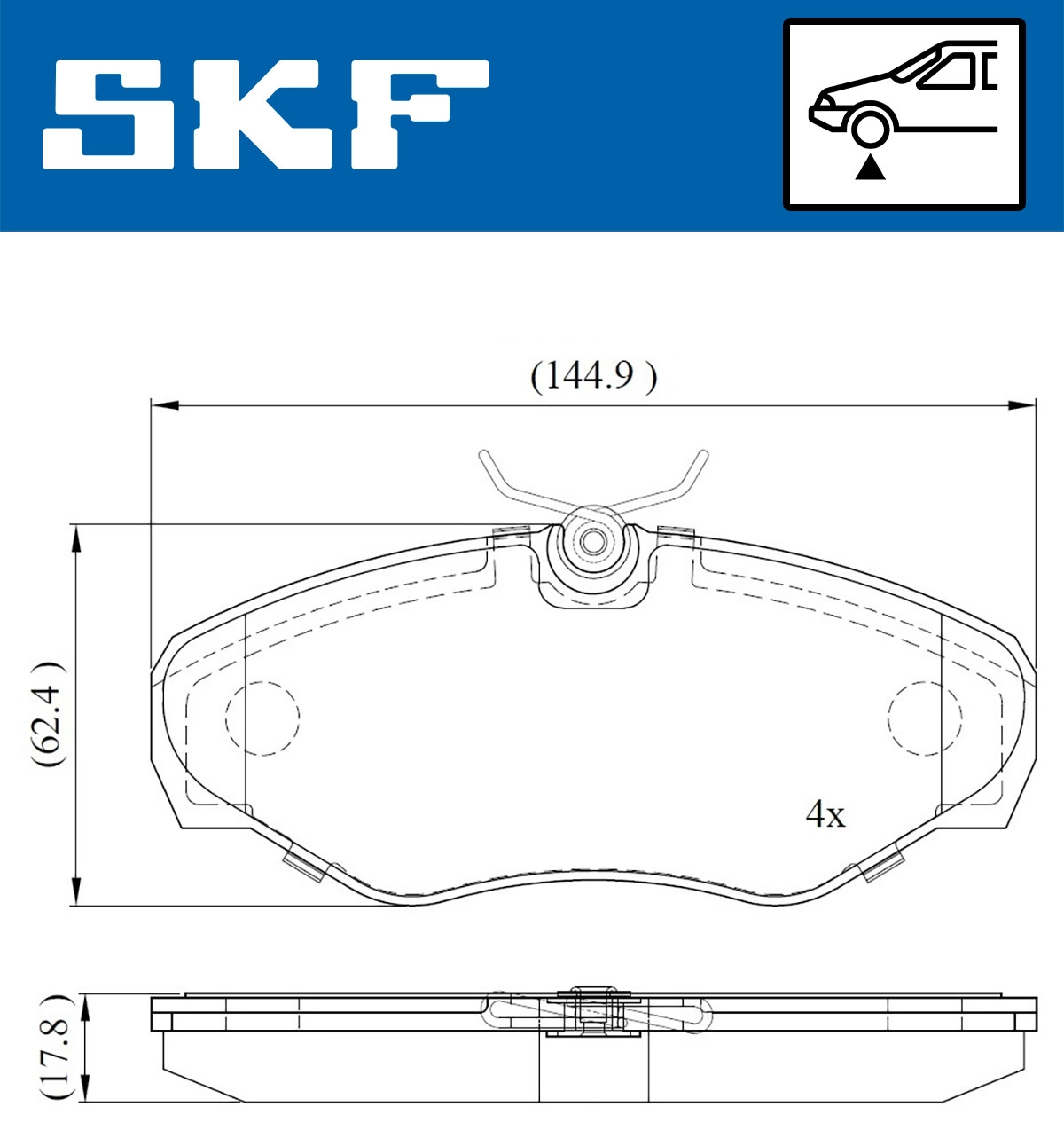 Brake Pad Set, disc brake (VKBP 80034)