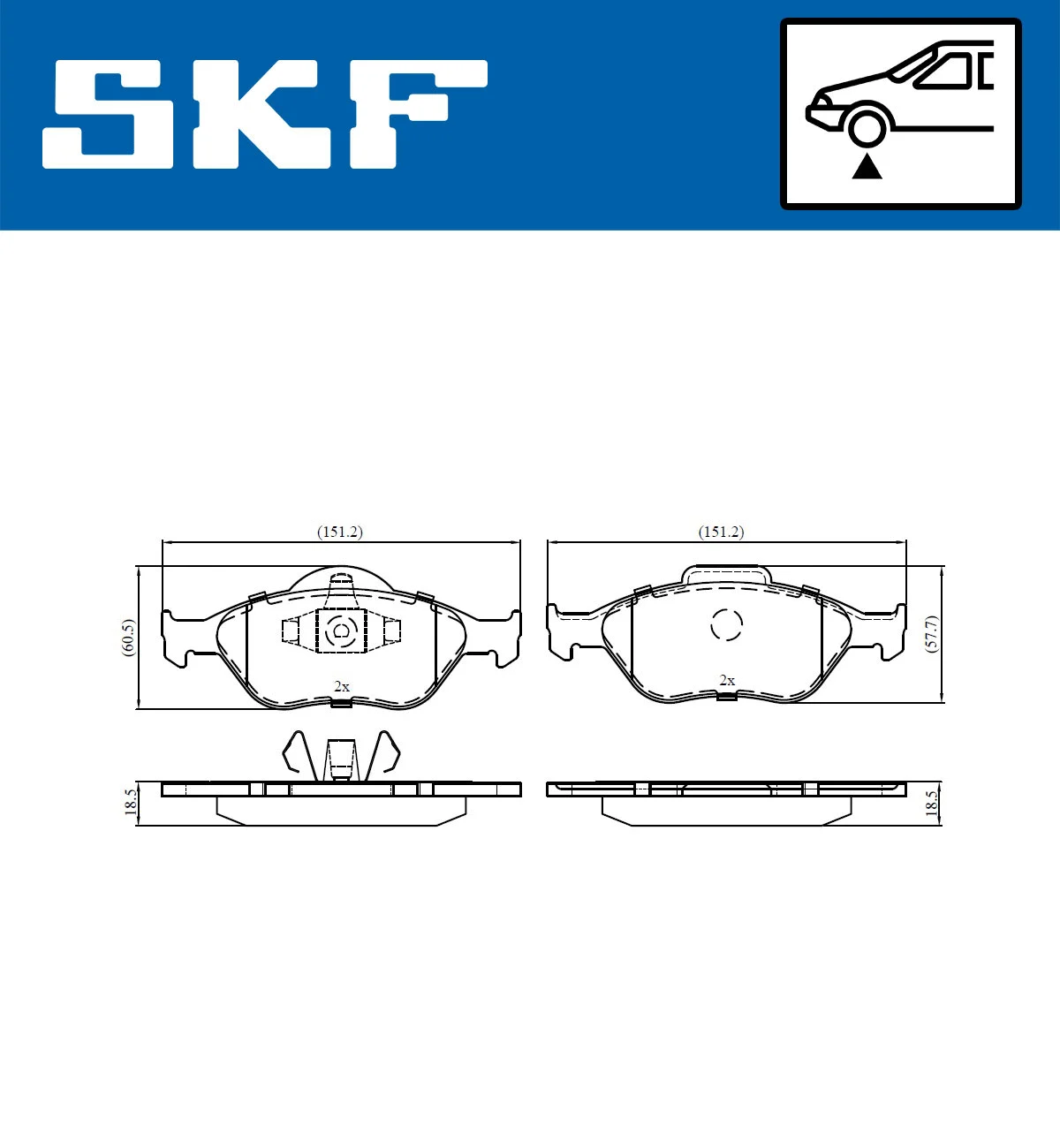 Brake Pad Set, disc brake (VKBP 80125)