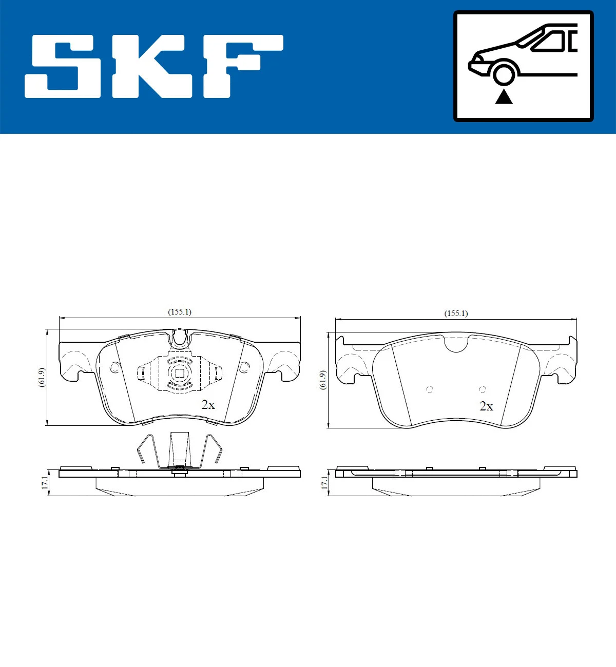 Brake Pad Set, disc brake (VKBP 80086)