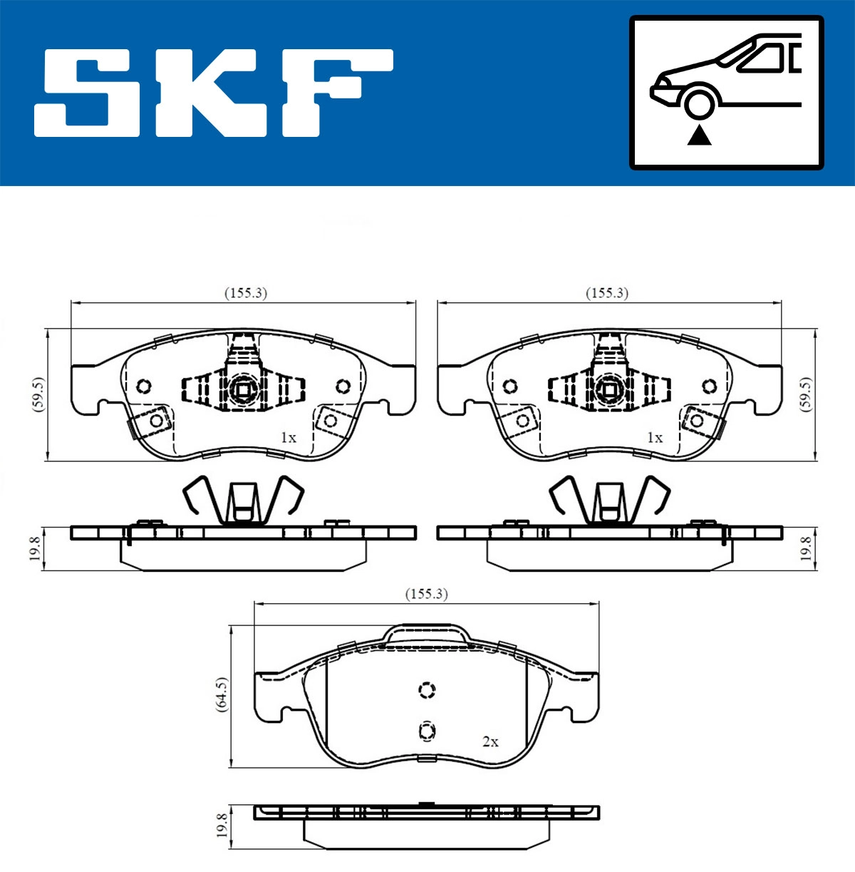 Brake Pad Set, disc brake (VKBP 80448 A)