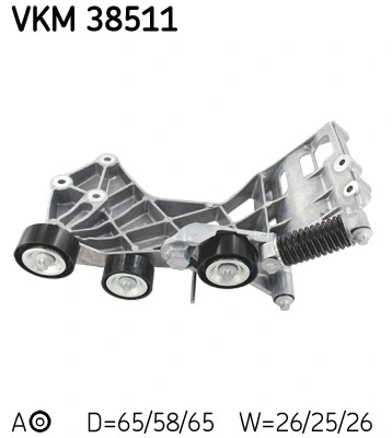 Tensioner Pulley, V-ribbed belt (VKM 38511)