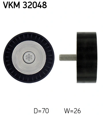 Deflection/Guide Pulley, V-ribbed belt (VKM 32048)