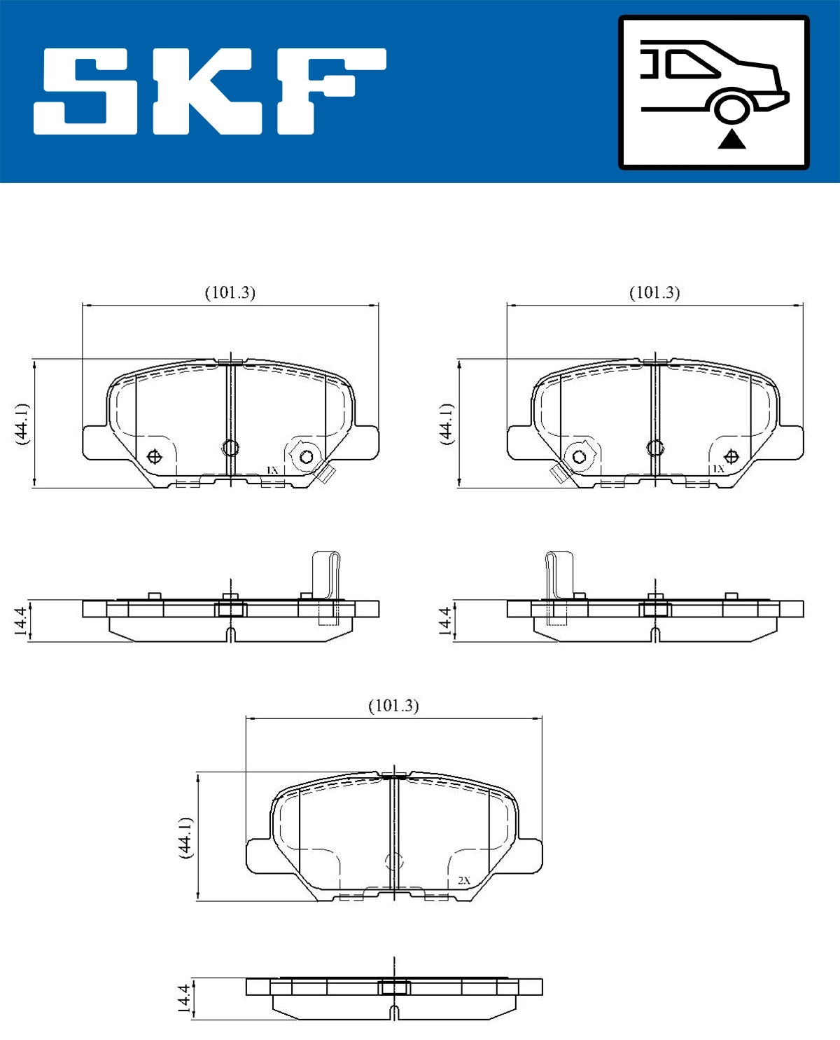 Brake Pad Set, disc brake (VKBP 90253 A)