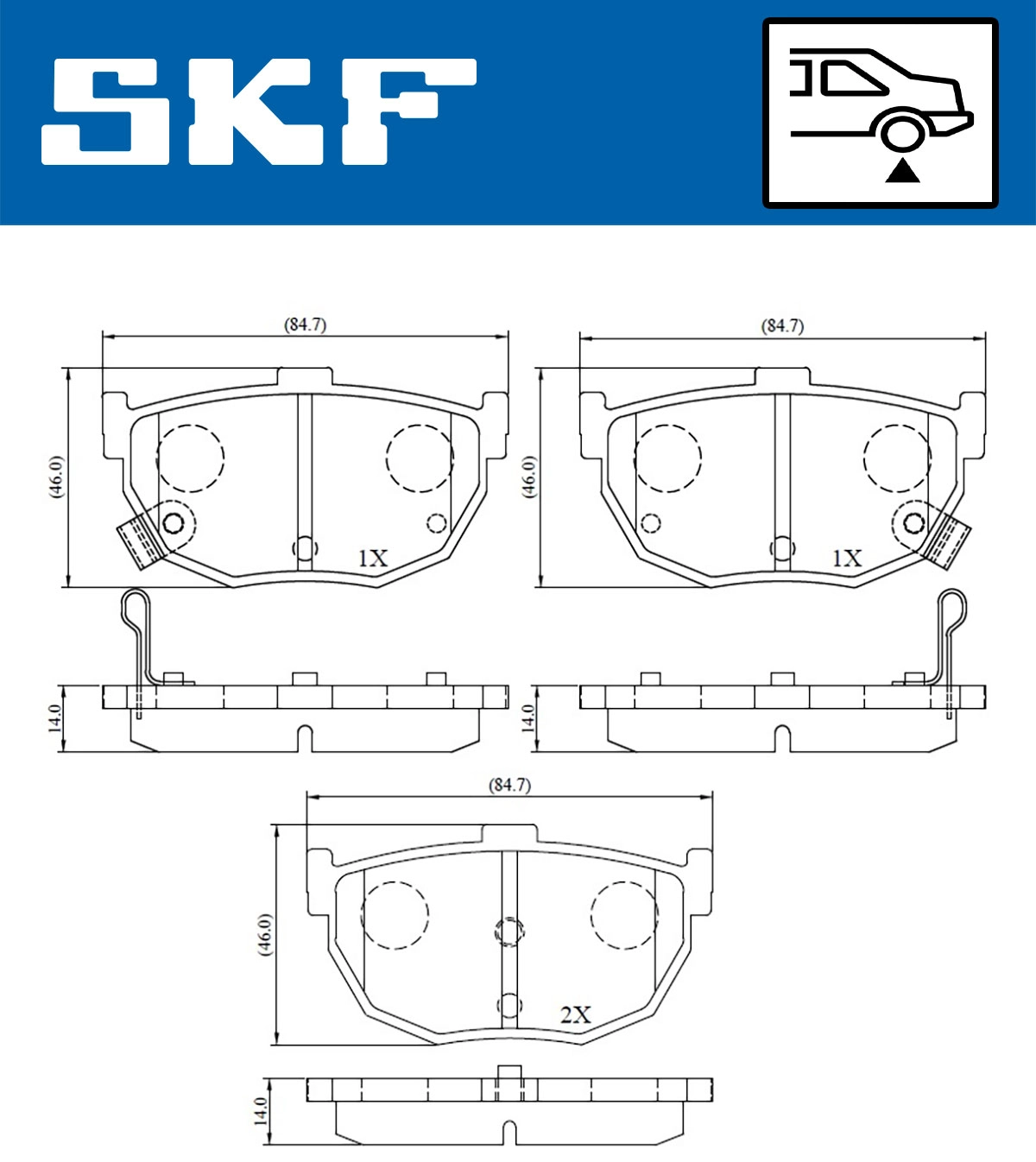 Brake Pad Set, disc brake (VKBP 90483 A)