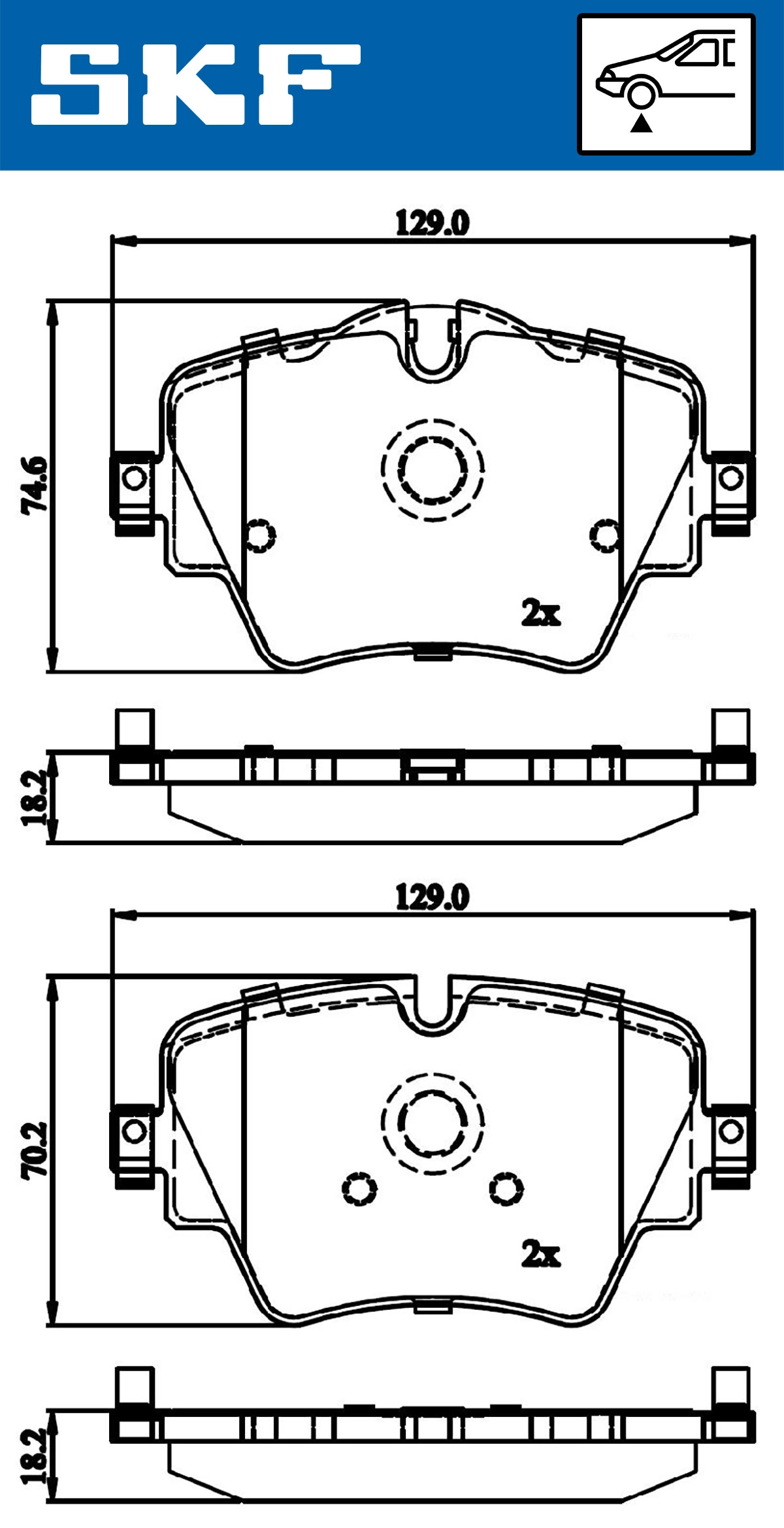 Brake Pad Set, disc brake (VKBP 80132)