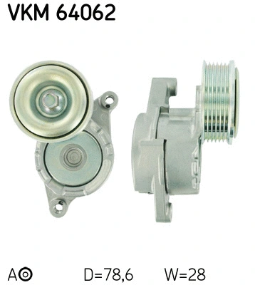 Tensioner Pulley, V-ribbed belt (VKM 64062)
