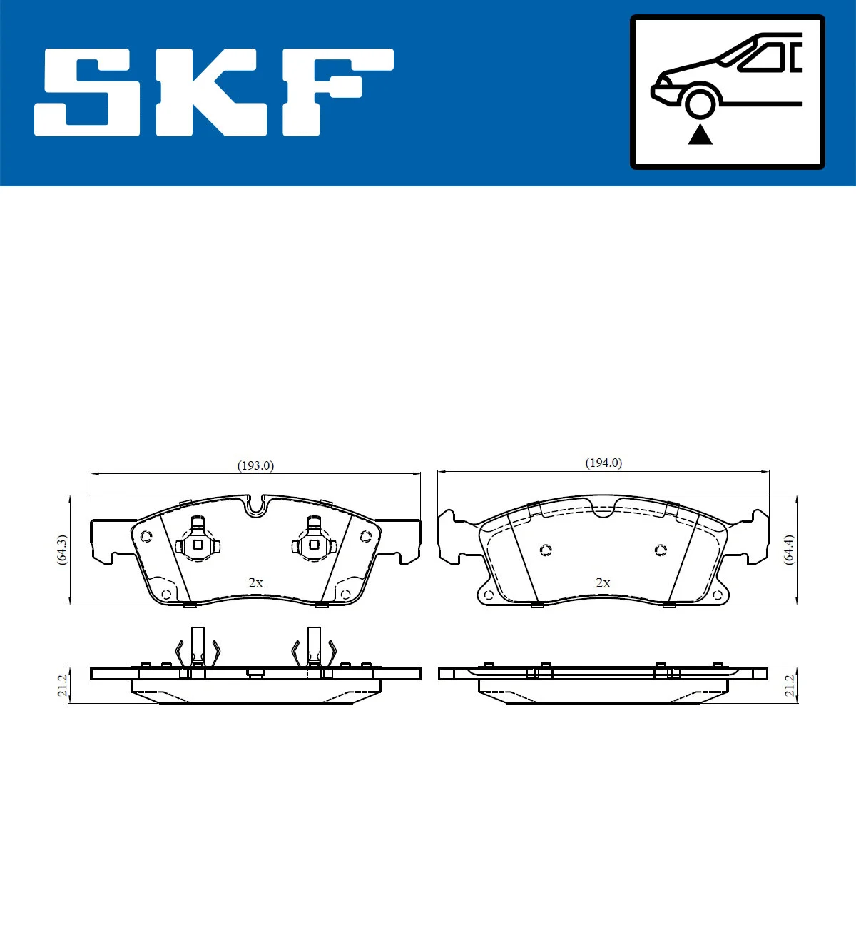 Brake Pad Set, disc brake (VKBP 80389)