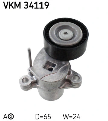 Tensioner Pulley, V-ribbed belt (VKM 34119)