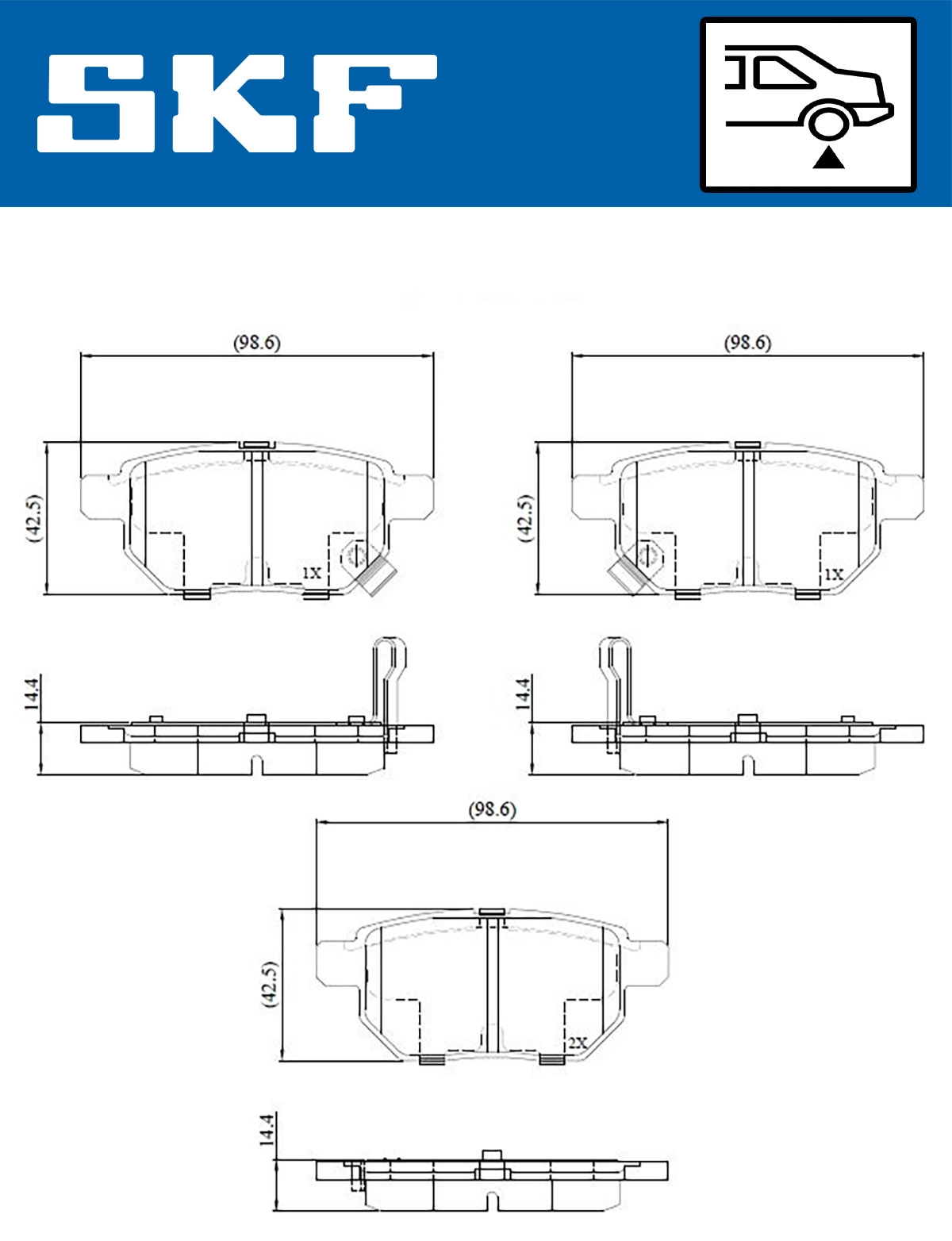Brake Pad Set, disc brake (VKBP 90282 A)