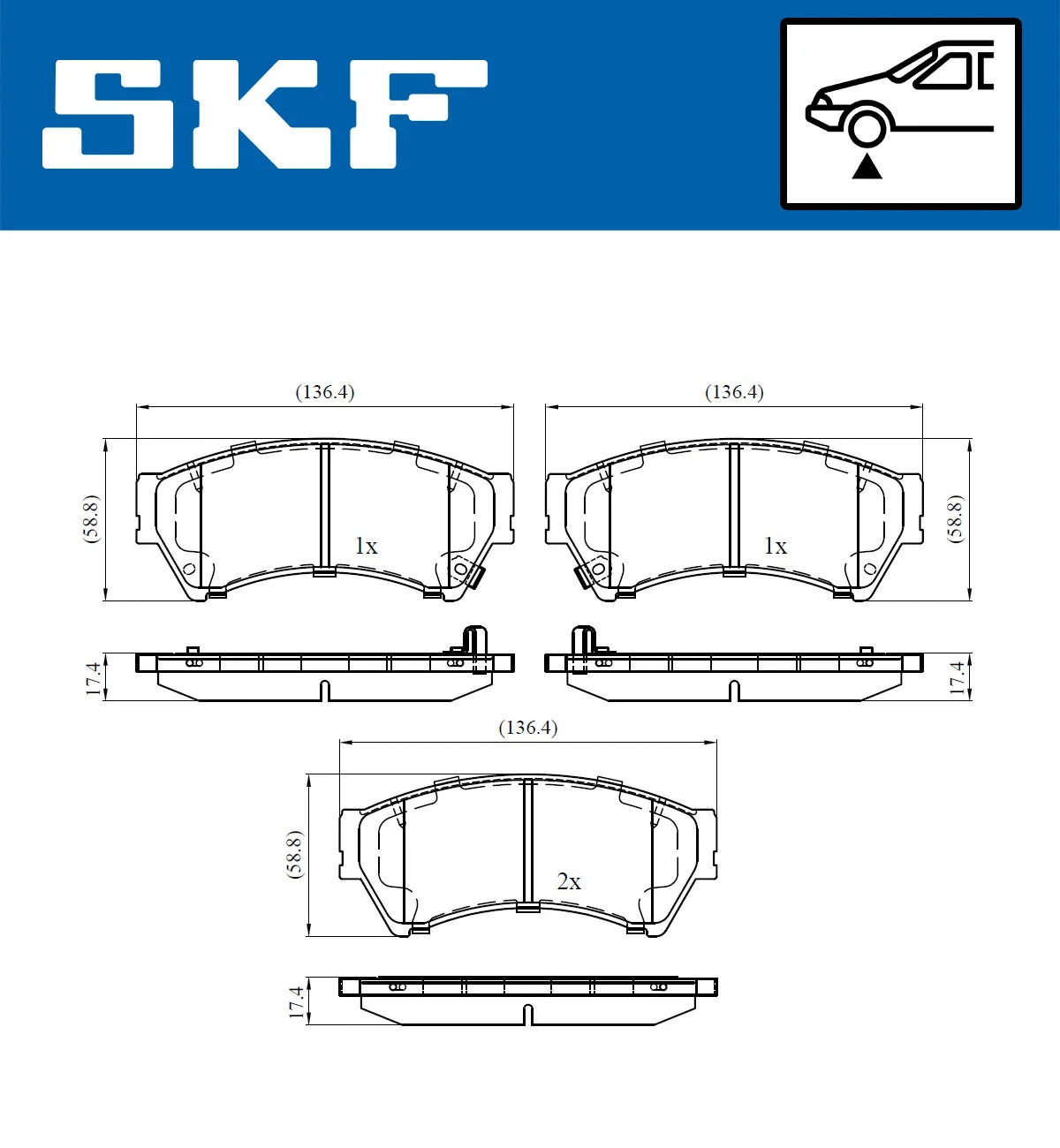 Brake Pad Set, disc brake (VKBP 80410 A)