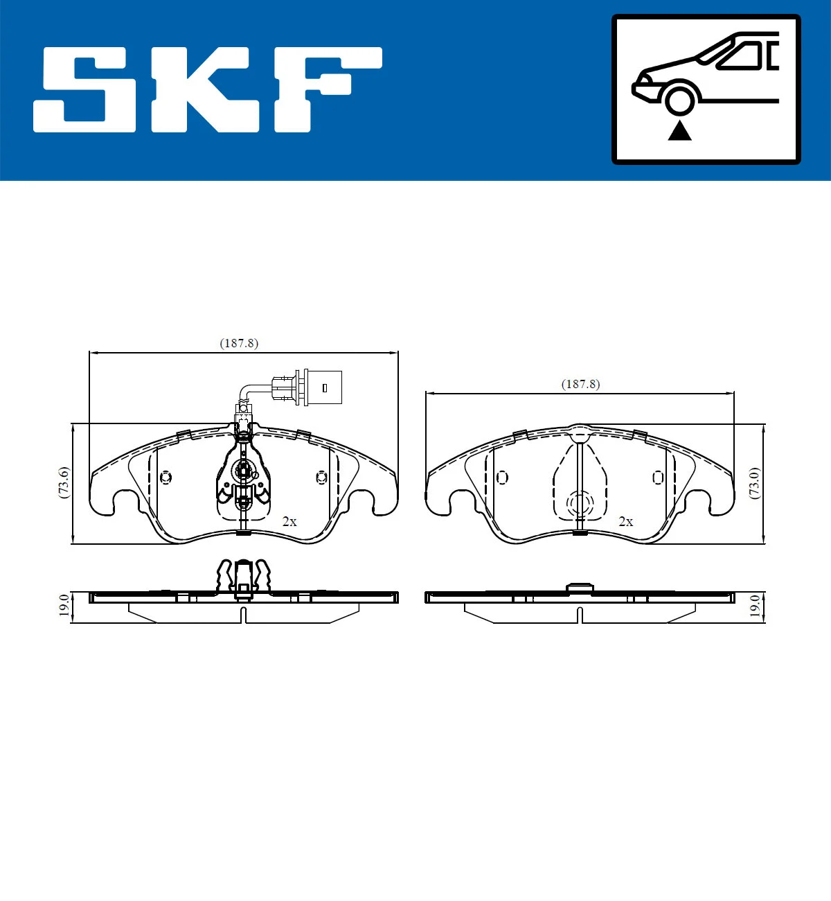 Brake Pad Set, disc brake (VKBP 80053 E)