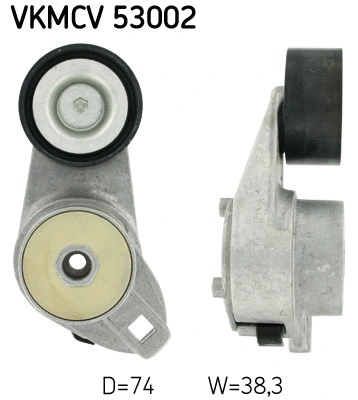 Tensioner Pulley, V-ribbed belt (VKMCV 53002)