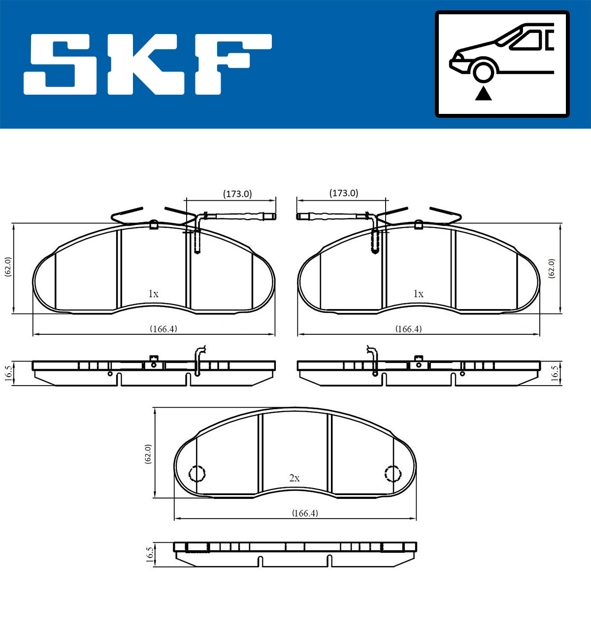 Brake Pad Set, disc brake (VKBP 80616 E)