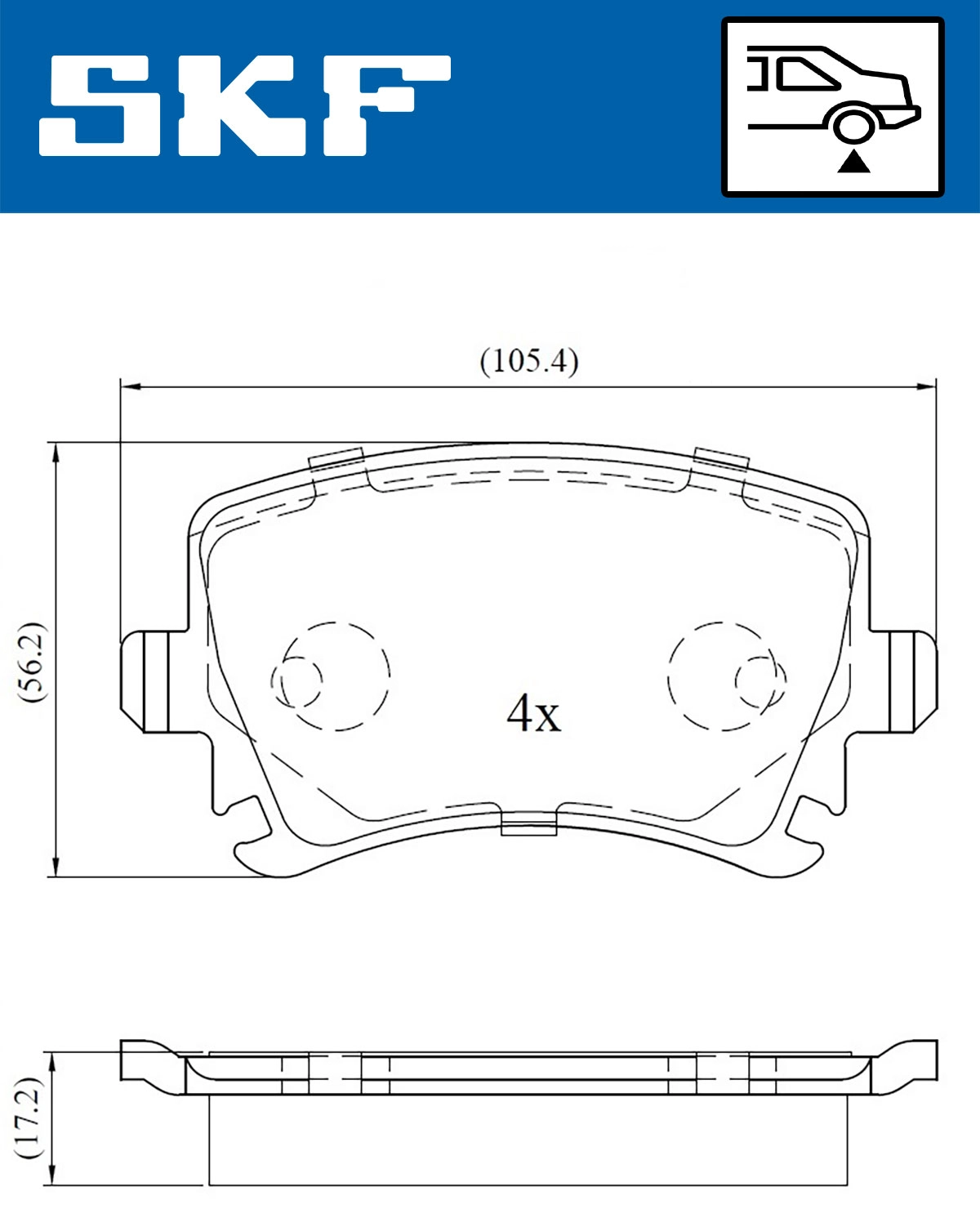 Brake Pad Set, disc brake (VKBP 90014)