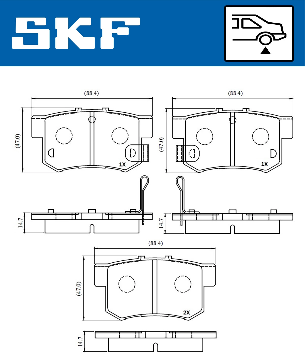 Brake Pad Set, disc brake (VKBP 90505 A)