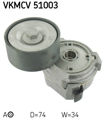 Tensioner Pulley, V-ribbed belt (VKMCV 51003)