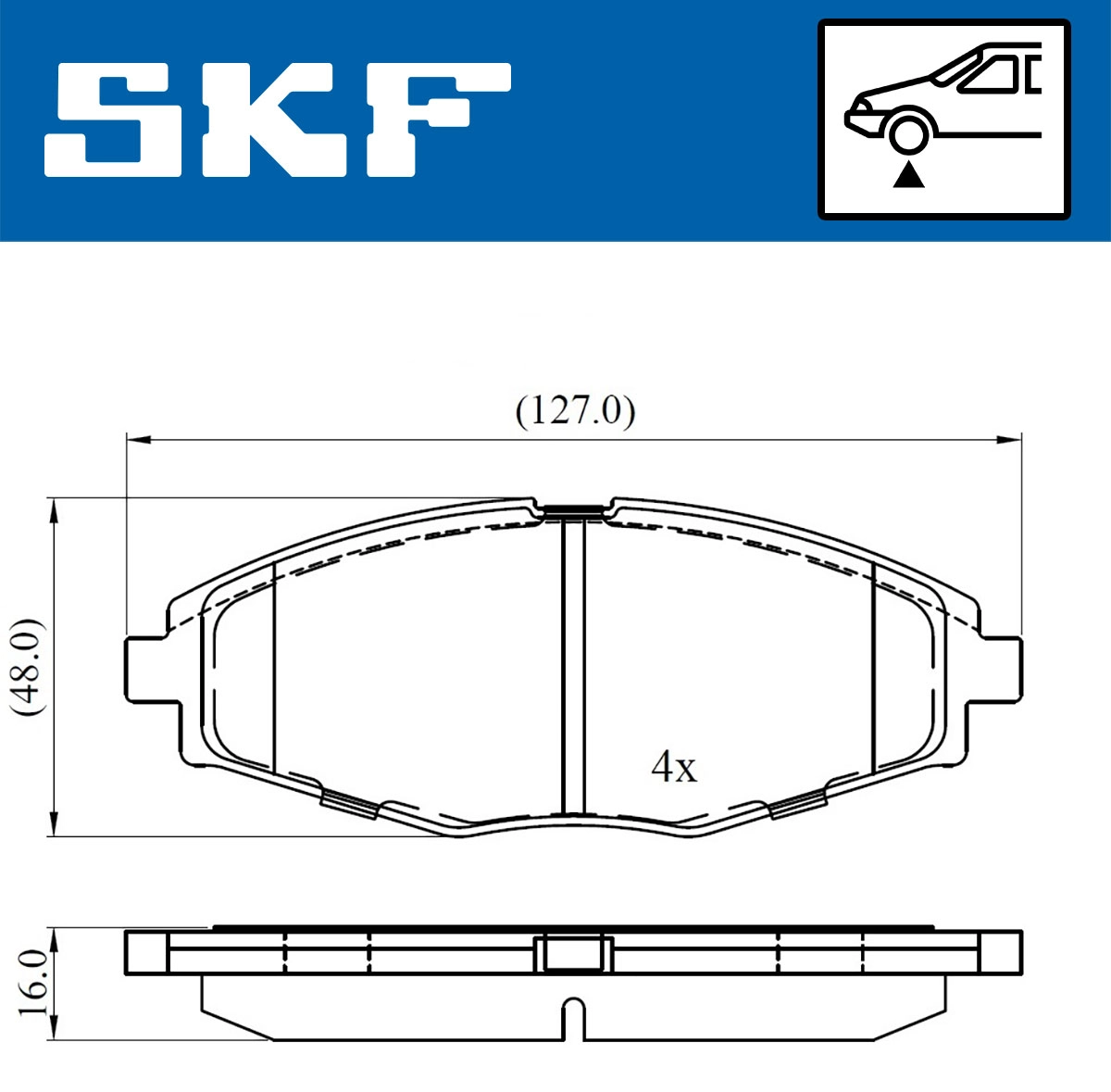 Brake Pad Set, disc brake (VKBP 80532)