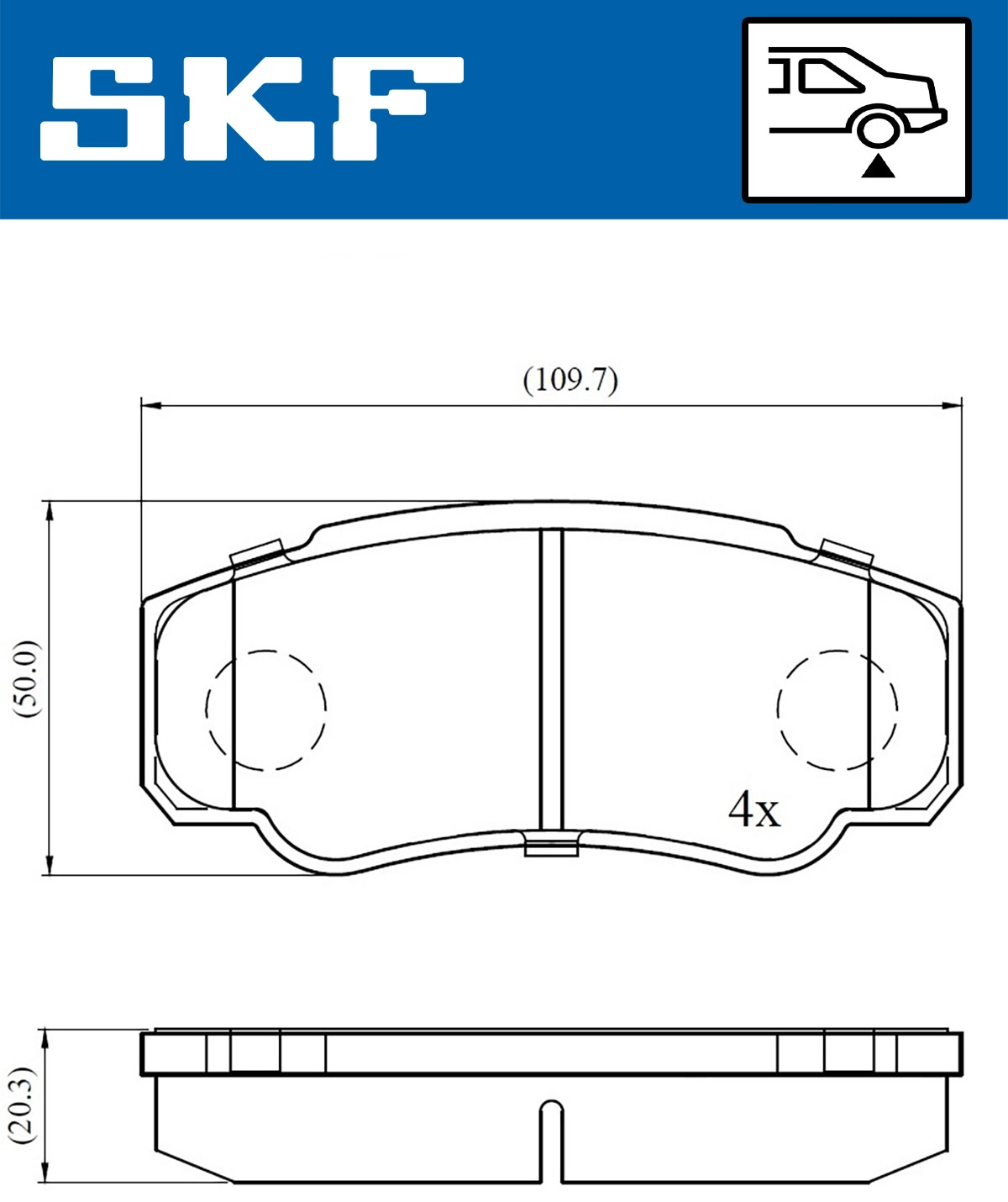 Brake Pad Set, disc brake (VKBP 90510)