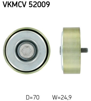 Deflection/Guide Pulley, V-ribbed belt (VKMCV 52009)