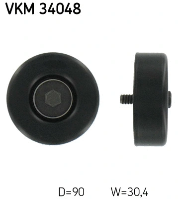 Deflection/Guide Pulley, V-ribbed belt (VKM 34048)