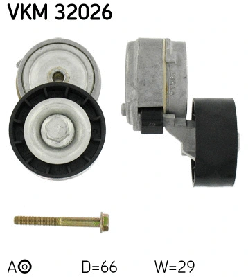 Tensioner Pulley, V-ribbed belt (VKM 32026)