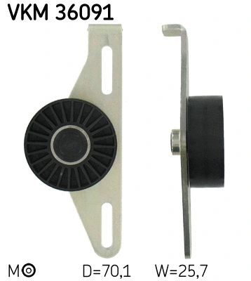Tensioner Pulley, V-ribbed belt (VKM 36091)