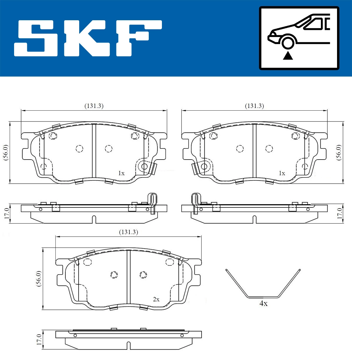 Brake Pad Set, disc brake (VKBP 80619 A)