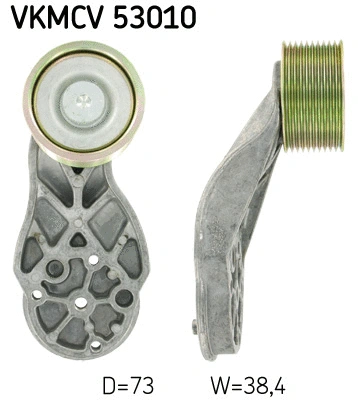 Deflection/Guide Pulley, V-ribbed belt (VKMCV 53010)