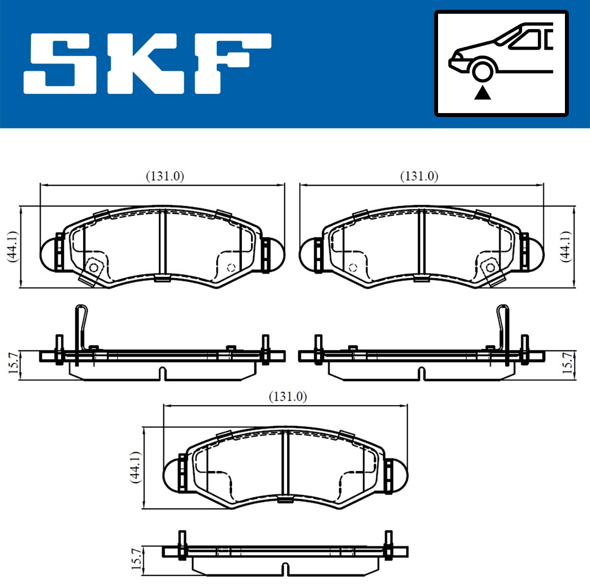 Brake Pad Set, disc brake (VKBP 80500 A)