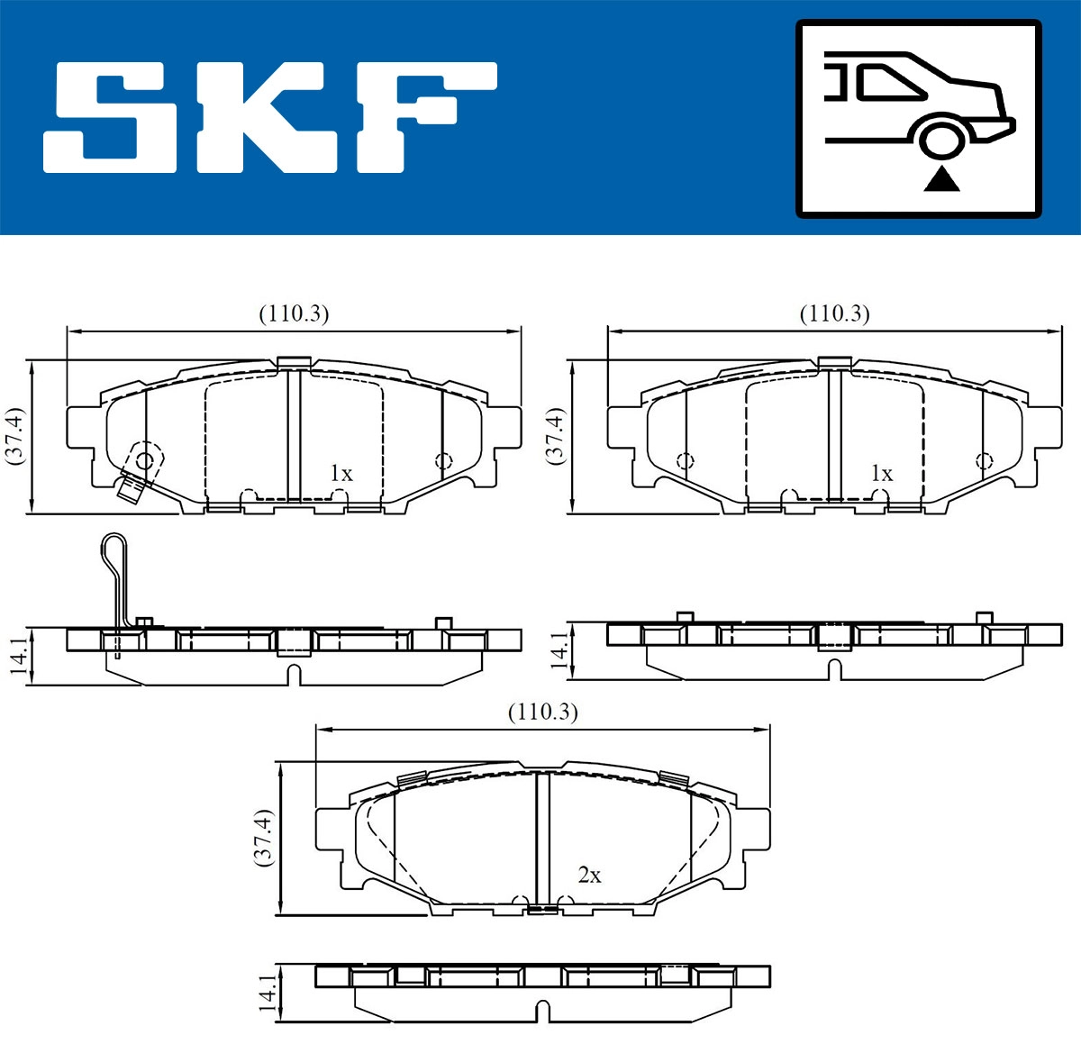 Brake Pad Set, disc brake (VKBP 90357 A)