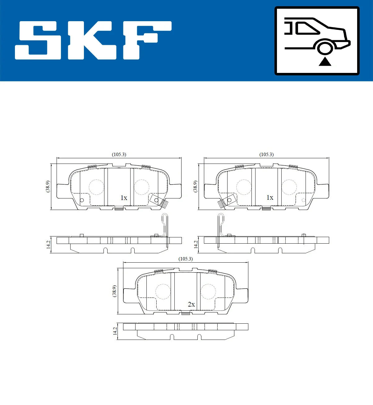 Brake Pad Set, disc brake (VKBP 90204 A)