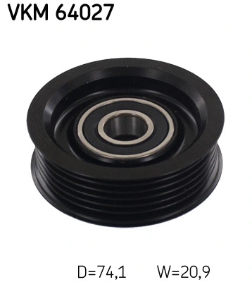 Deflection/Guide Pulley, V-ribbed belt (VKM 64027)