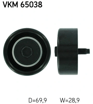 Deflection/Guide Pulley, V-ribbed belt (VKM 65038)