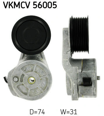 Tensioner Pulley, V-ribbed belt (VKMCV 56005)