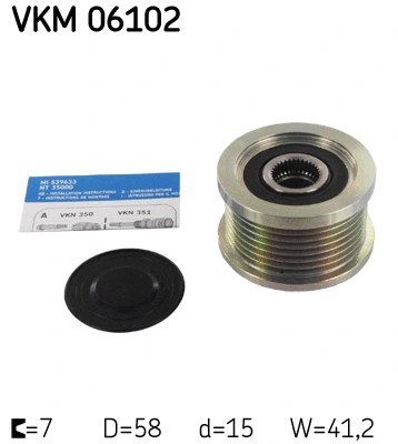 Alternator Freewheel Clutch (VKM 06102)