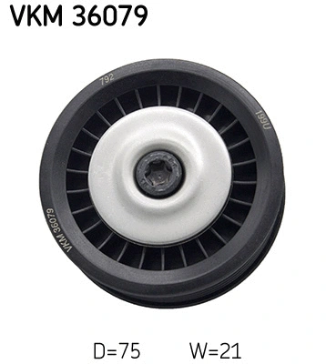 Deflection/Guide Pulley, V-ribbed belt