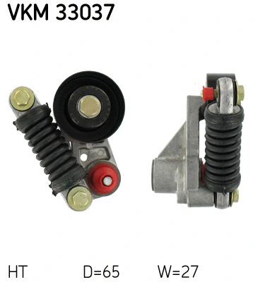 Tensioner Pulley, V-ribbed belt (VKM 33037)