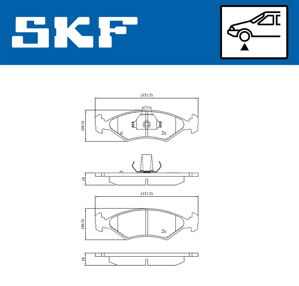 Brake Pad Set, disc brake (VKBP 80602)